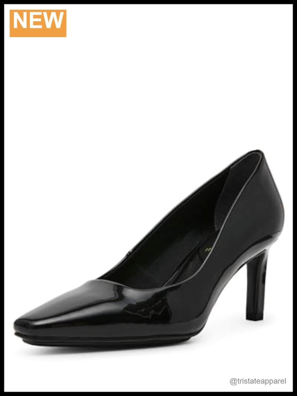 Anne Klein Womens Ruthie Pump Pointed Toe Stiletto Heel Faux Leather Black